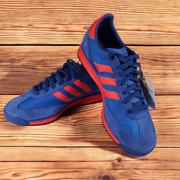 New adidas Originals SL 72 RS Blue Bright Red Sneakers Size 11 IG4648 - Picture 1 of 11
